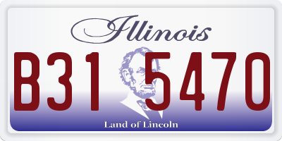 IL license plate B315470