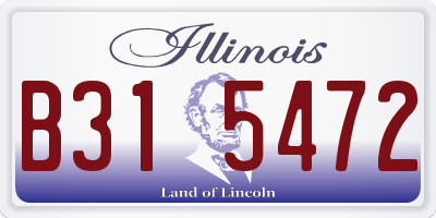 IL license plate B315472