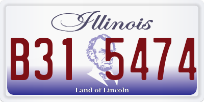 IL license plate B315474