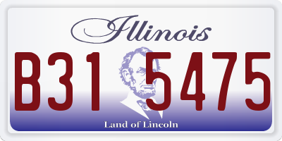 IL license plate B315475