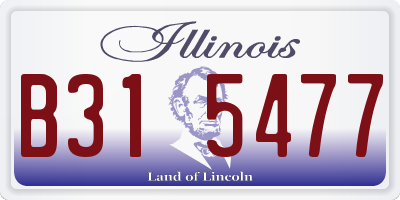 IL license plate B315477