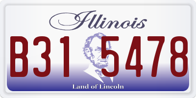 IL license plate B315478