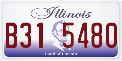 IL license plate B315480