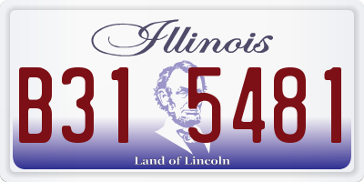 IL license plate B315481