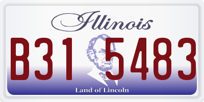 IL license plate B315483
