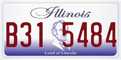 IL license plate B315484