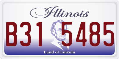 IL license plate B315485