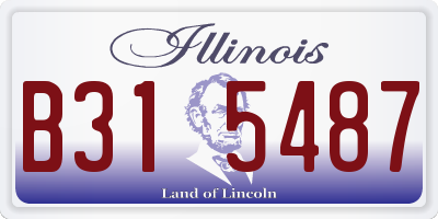 IL license plate B315487