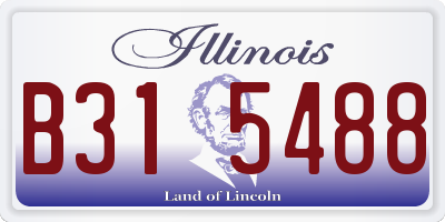 IL license plate B315488