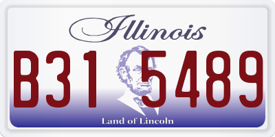 IL license plate B315489
