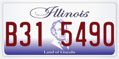 IL license plate B315490