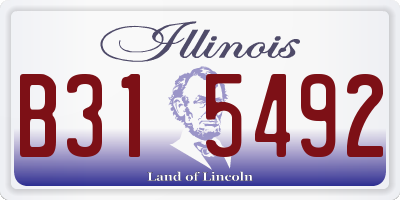 IL license plate B315492