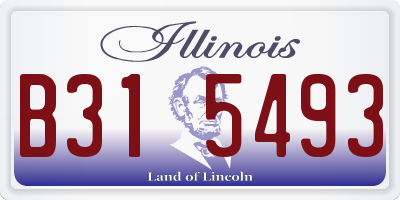 IL license plate B315493