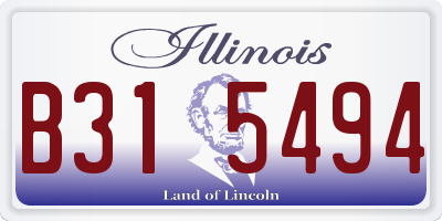 IL license plate B315494