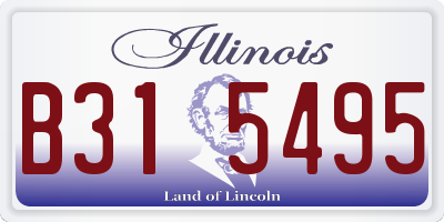 IL license plate B315495