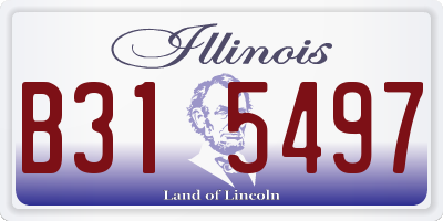 IL license plate B315497