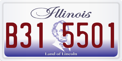 IL license plate B315501