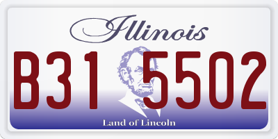 IL license plate B315502
