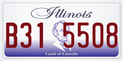 IL license plate B315508