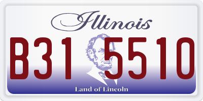 IL license plate B315510