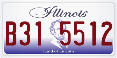 IL license plate B315512