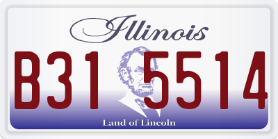 IL license plate B315514