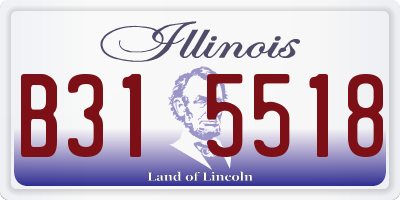 IL license plate B315518