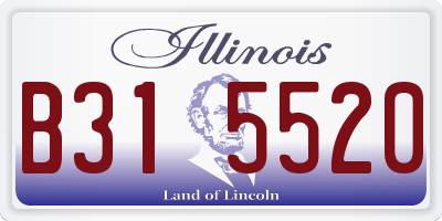 IL license plate B315520
