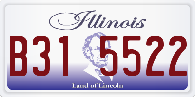 IL license plate B315522