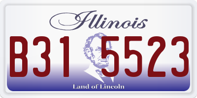 IL license plate B315523