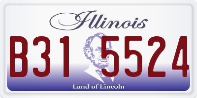 IL license plate B315524