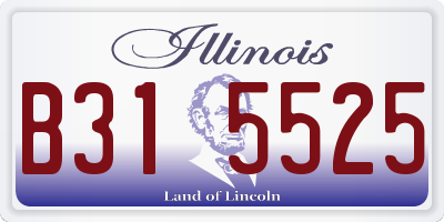 IL license plate B315525