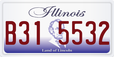IL license plate B315532