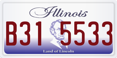 IL license plate B315533