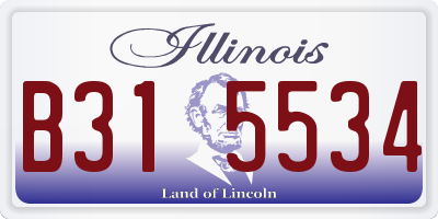 IL license plate B315534