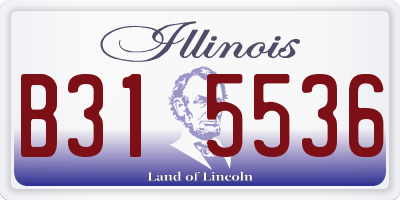 IL license plate B315536