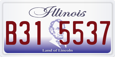 IL license plate B315537