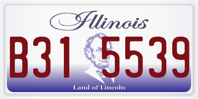 IL license plate B315539