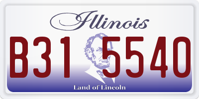 IL license plate B315540