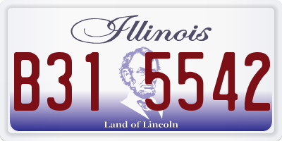 IL license plate B315542