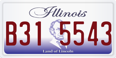 IL license plate B315543
