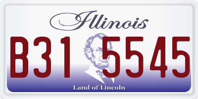IL license plate B315545
