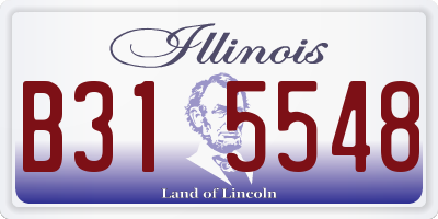 IL license plate B315548