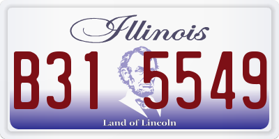 IL license plate B315549