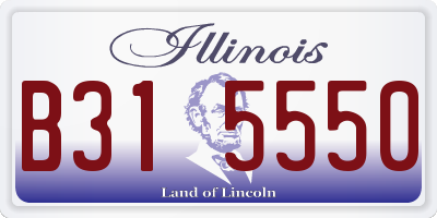 IL license plate B315550