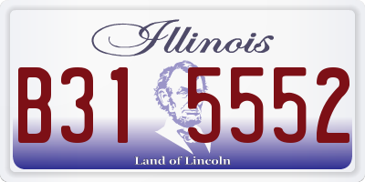 IL license plate B315552