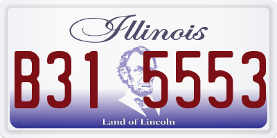 IL license plate B315553