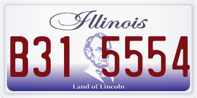IL license plate B315554