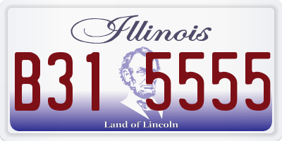IL license plate B315555