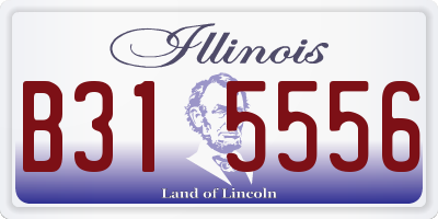 IL license plate B315556